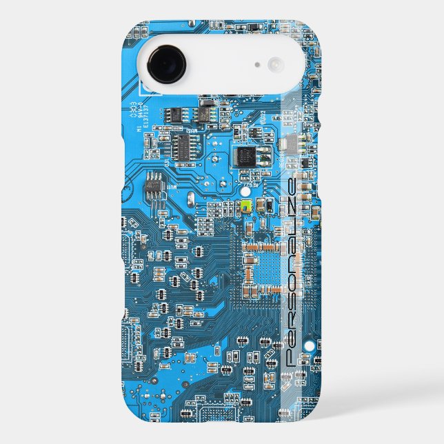 Custom Blue PCB Circuit Board for IT Pros (Back)