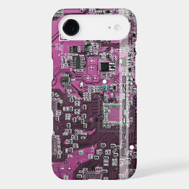 Custom Blue PCB Circuit Board for IT Pros (Back)