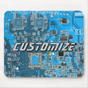 Custom Blue PCB Circuit Board for IT Pros 2 Mouse Pad