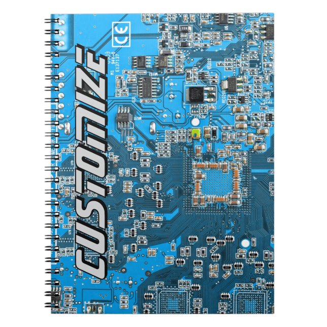 Custom Blue PCB Circuit Board for IT Pros 2 Notebook (Front)