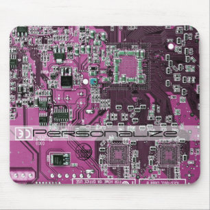Custom Blue PCB Circuit Board for IT Pros Mouse Pad