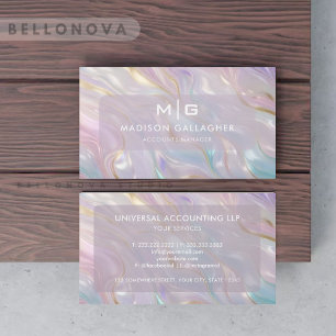 Custom Blue Pink Gold Glitter Professional Business Card