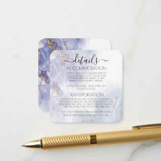 Custom Blue Purple Alcohol Ink Details Enclosure Card