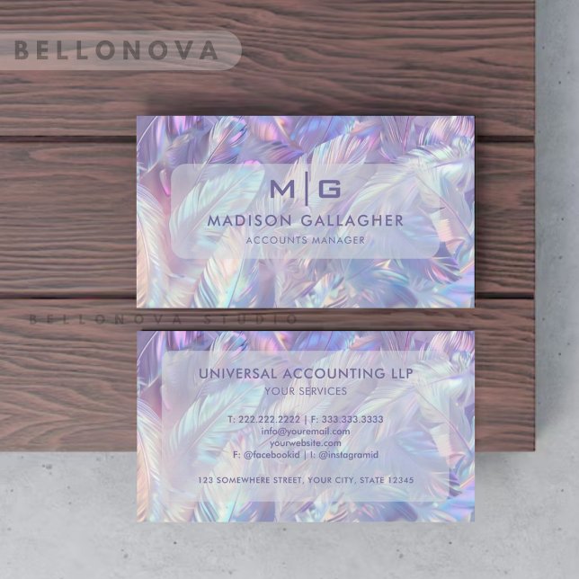 Custom Blue Purple  Frizzle Pattern Professional Business Card (Custom Blue Purple Frizzle Pattern Professional Business Card)