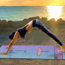 Custom Blue Purple Mandala Pattern Lotus Zen Kanji