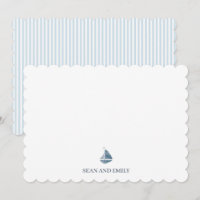Custom Blue Sailboat Logo Nautical