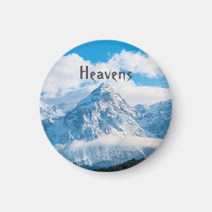 Custom Blue Sky image with Heavens text name Magnet