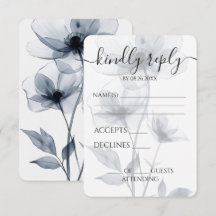 Custom Blue Translucent Flowers Wedding
