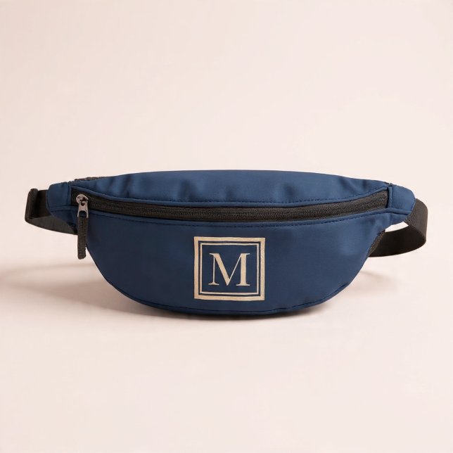 Custom Blue & Vanilla Framed Monogram Bum Bags (Creator Uploaded)
