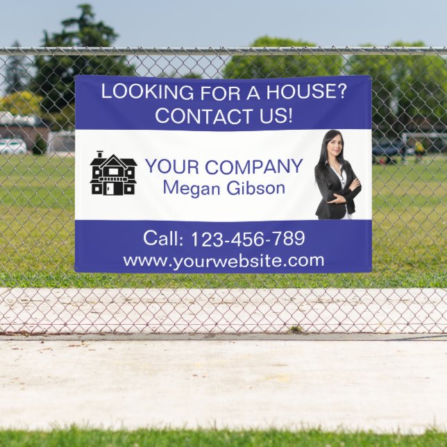 Custom Blue & White Real Estate Agency Banner (Insitu)