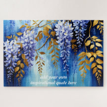 Custom Blue Wisteria Inspirational Quote