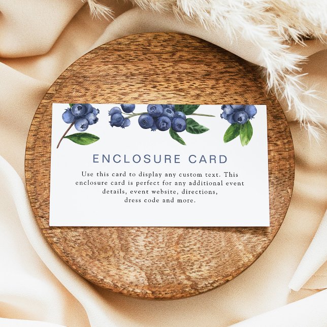 Custom Blueberry Baby Shower Enclosure Card (Creator Uploaded)