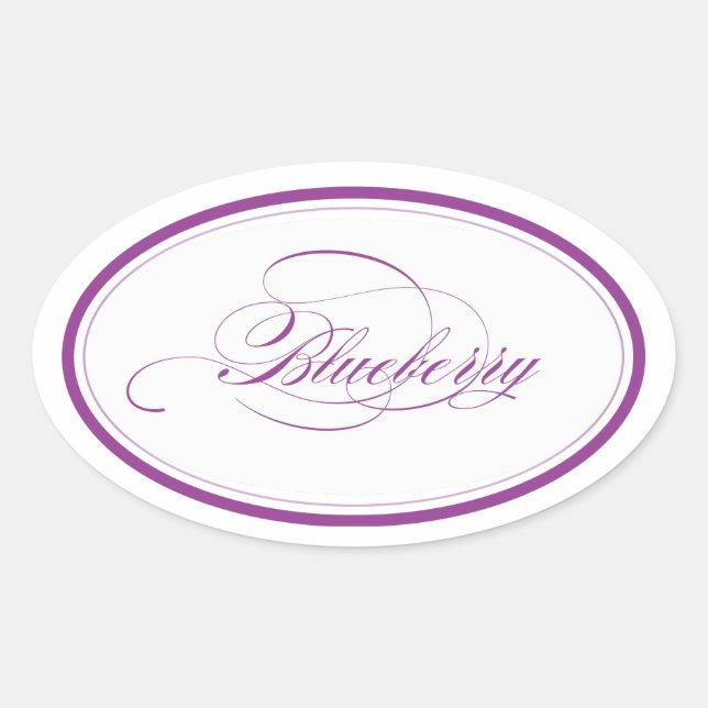 Custom_Blueberry Oval Oval Sticker (Front)