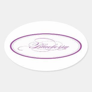 Custom_Blueberry Oval Sticker
