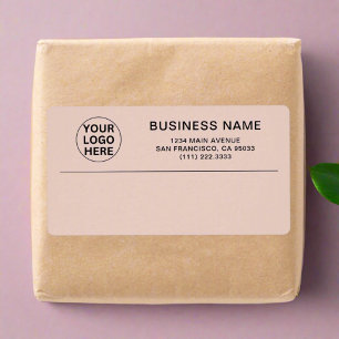 Custom Blush Pink Business Logo Shipping