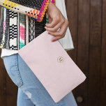 Custom Blush Pink Gold Initial l Simple Minimalist Accessory Pouch<br><div class="desc">Introducing our Custom Blush Pink Gold Initial Simple Minimalist Accessory Pouch, a stylish and practical solution for keeping your essentials organised. Crafted in a delicate blush pink shade with elegant gold accents, this accessory pouch adds a touch of sophistication to your daily routine. Personalise it with your initial for a...</div>