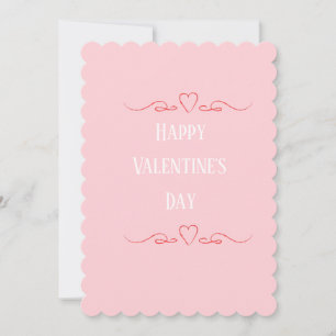 Custom Blush Pink Modern Minimalist  Holiday Card