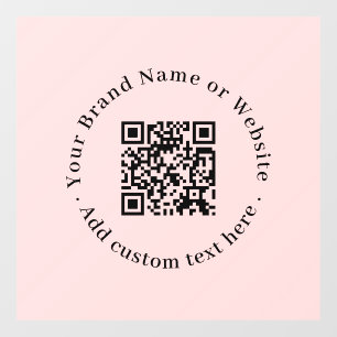 Custom Blush Pink QR   Modern Business Display
