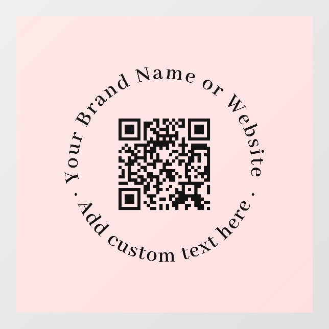 Custom Blush Pink QR | Modern Business Display (Sheet)