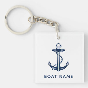 Custom Boat Anchor and Name Cruise Swag Key Ring