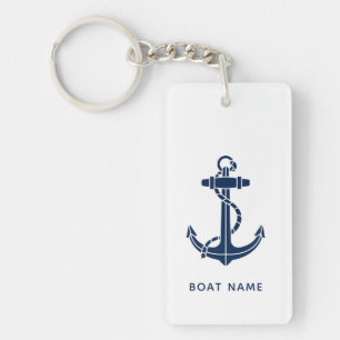Custom Boat Anchor Cruise Trip Key Ring