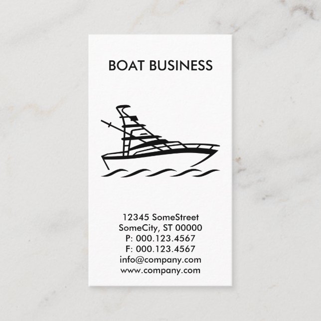 custom boat business card (Front)