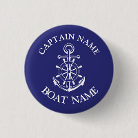 Custom boat captain name navy nautical sailor