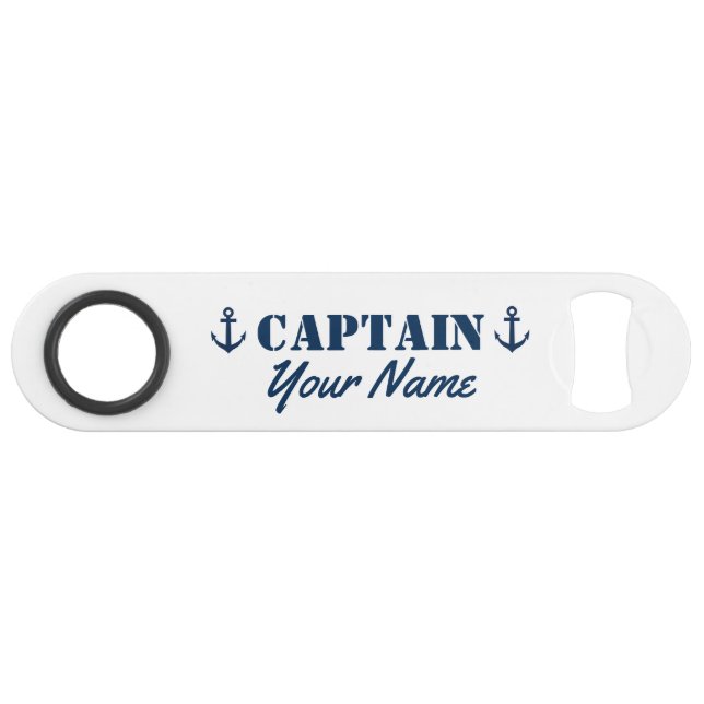 Custom boat captain name Pro Speed bottle opener (Front (Horizontal))