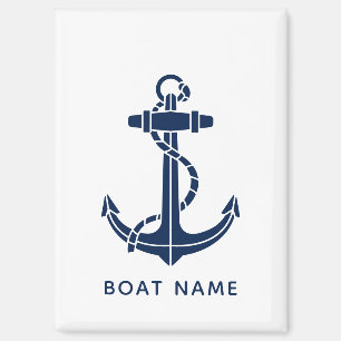 Custom Boat Name Anchor Family Trip Magnet