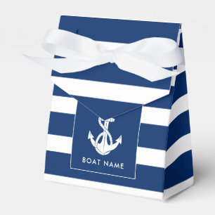 Custom Boat Name Anchor Nautical Coastal Favour Box