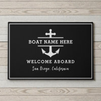 Custom Boat Name Anchor Nautical Welcome