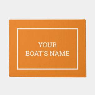Custom boat name dock mat grey