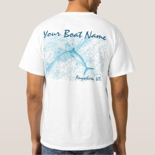 Custom Boat Name Marlin Shirt