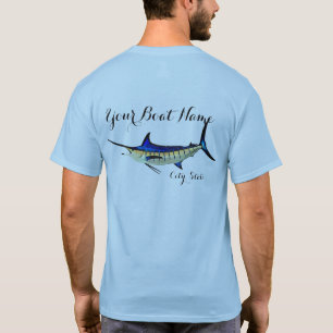 Custom Boat Name Shirt with a Marlin