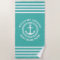Custom boat name welcome aboard anchor aqua blue