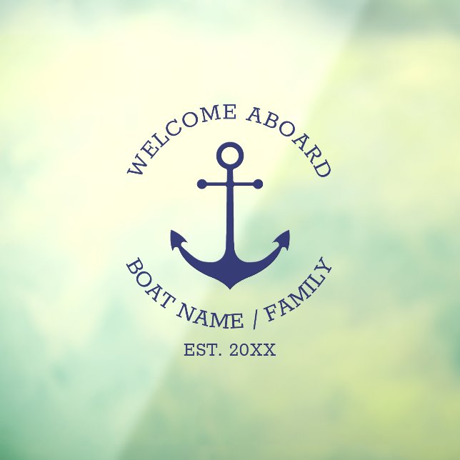 Custom Boat name Welcome Aboard nautical anchor  (Sheet 3)