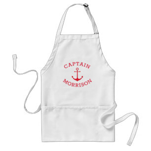 Custom Boat name Welcome Aboard nautical anchor Standard Apron