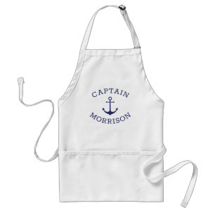 Custom Boat name Welcome Aboard nautical anchor Standard Apron