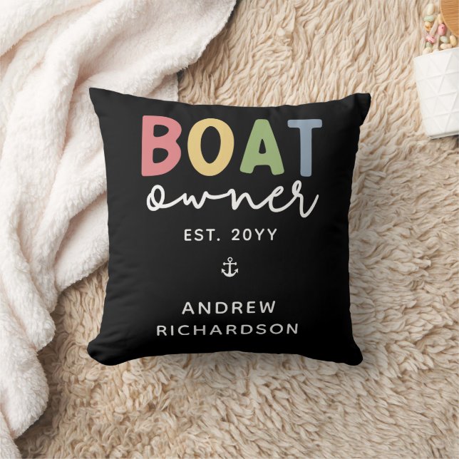 Custom Boat Owner established New Boat Owner Gift Cushion (Blanket)