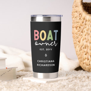 Custom Boat Owner established New Boat Owner Gift Insulated Tumbler