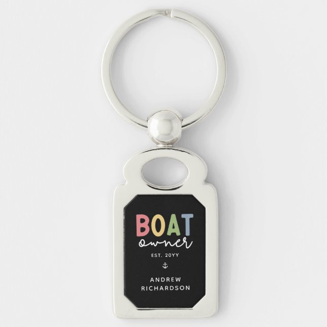 Custom Boat Owner established New Boat Owner Gift Key Ring (Front)