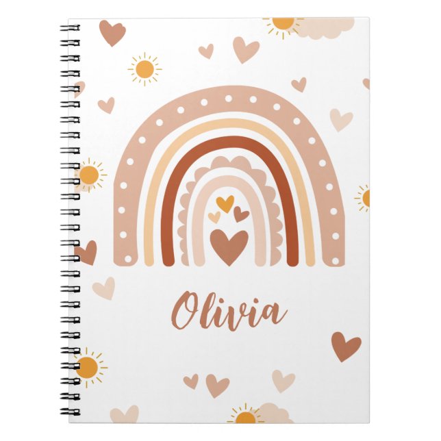 Custom Bohemian sky arcs Notebook (Front)