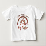 Custom Boho Big Sister Rainbow Matching Siblings Baby T-Shirt<br><div class="desc">Custom Boho Big Sister Rainbow Matching Siblings Gifts!</div>