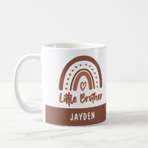 Custom Boho Little Brother Rainbow Matching Coffee Mug