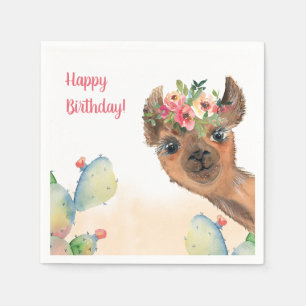 Custom Boho Llama  Napkin
