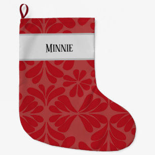 Custom Boho Minimal Xmas Large Christmas Stocking