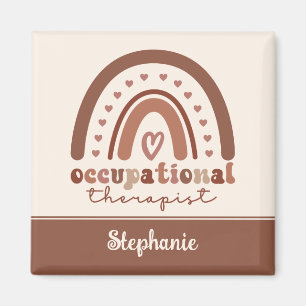 Custom Boho Rainbow OT Occupational Therapist Magnet