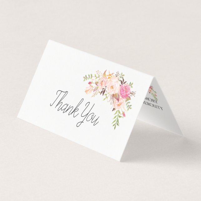 Custom Boho Thank You Fold Card (Front)