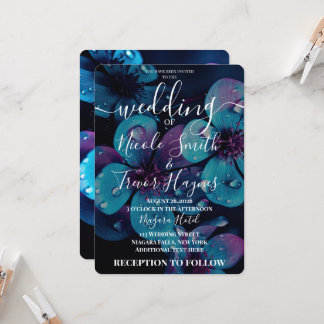 Custom Bold Beautiful Flowers Wedding Invitation