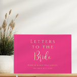 Custom Bold Fuchsia Hot Pink Letters to the Bride  Guest Book<br><div class="desc">Custom Text Personalised Letters to the Bride Gold Foil Lettering bold, bright and elegant "Letters to the Bride". A beautiful keepsake in hot pink and gold with elegant, sleek stylised block text and script calligraphy typography. Personalise by adding the bride's name and the date of the bridal shower. There is...</div>